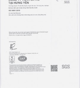 Giấy chứng nhận ISO 9001:2015 Lavie Giấy chứng nhận ISO 9001:2015 Lavie